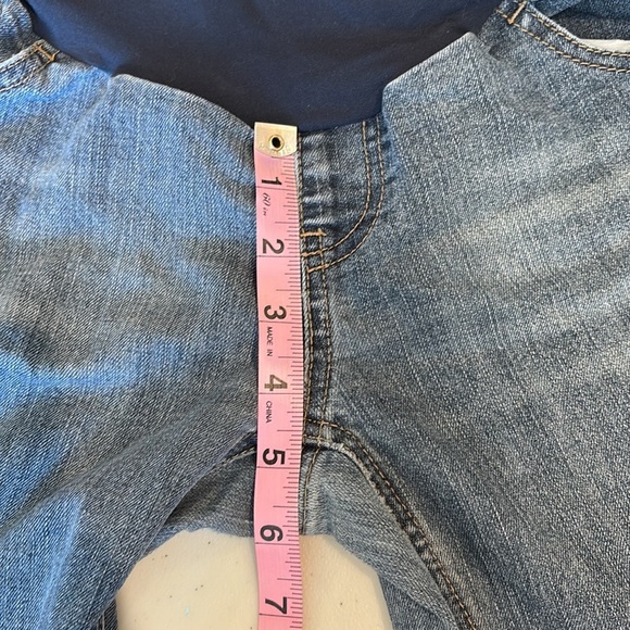 Maternity Fit & Flare Bootcut Blue Denim Jeans Sz M - Picture 8 of 8